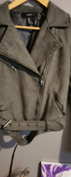 Faux suede Moto jacket - Picture 2 of 4